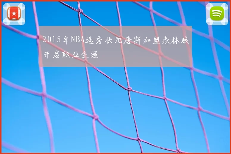 2015年NBA选秀状元唐斯加盟森林狼开启职业生涯