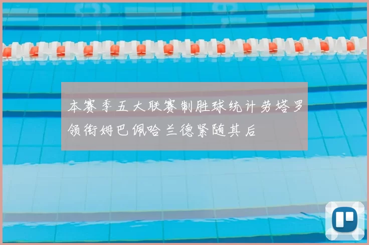 本赛季五大联赛制胜球统计劳塔罗领衔姆巴佩哈兰德紧随其后